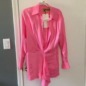 Gorgeous and sexy hot pink linen dress for spring an summer. This is a brand new